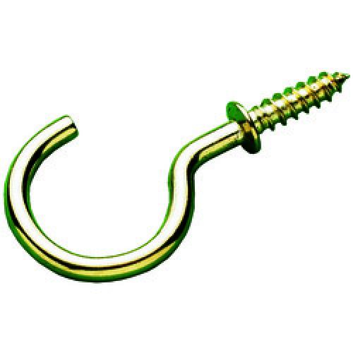 No8  x 1 1/2 CUP HOOKS  M/S ELECTRO BRASSED HOOK I.D. = 21mm