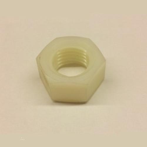 M3           WHITE NYLON  HEX FULL NUT