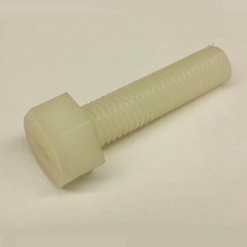 M8  x 25     WHITE NYLON  HEX HD SETS