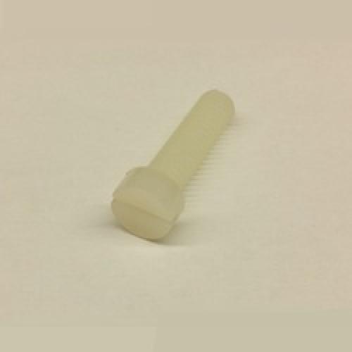 M3  x 15     WHITE NYLON  SLOT CHEESE HD SCREW