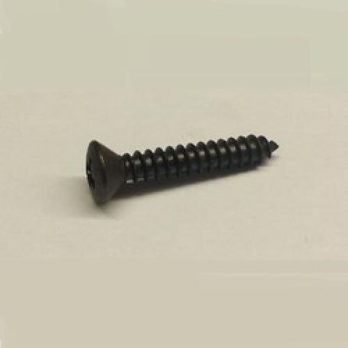 No8  x 1     STEEL BLACK SLOT RAISED  CSK S/TAPPER