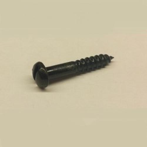 No8  x 1     M/S BLACK  SLOT ROUND HD WOODSCREW