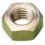 6BA       HEX FULL NUTS  BRASS S/COL