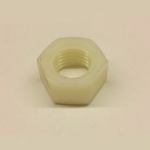 M6           WHITE NYLON  HEX FULL NUT