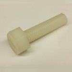 M8  x 40     WHITE NYLON  HEX HD SETS
