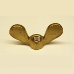 M10       WING NUTS  BRASS S/COL